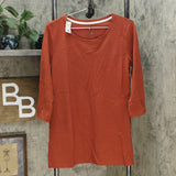 Isaac Mizrahi Live! Women's Essentials Pima Cotton Tunic Top with Long Side Slits