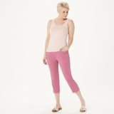 NWT Denim & Co. Womens Color Soft Stretch Smooth Waist Cropped Jeans. A307072 14