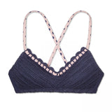 Xhilaration Women's Crochet Scallop Edge Triangle Bikini Top