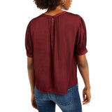 Current Air Women's Junior Fit Shirred Blouse