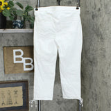 NYDJ Women's Capri Jeans With Drawcord Hem Optic White 8