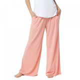 AnyBody Women's Crinkle Knit Wide Leg Pants