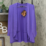 IMAN Women's Plus Size Boho Chic Drape Front Jersey Knit Cardigan