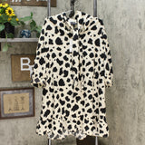 Who What Wear Women's Polka Dot 3/4 Sleeve Shift Dress