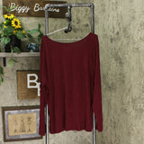 Ava & Viv Women's Plus Size Long Sleeve V-Neck T-Shirt