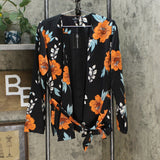 Curations Women's Belted Woven Printed Kimono Topper