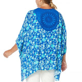 Colleen Lopez Women's Plus Size Crochet Inset Kimono Topper