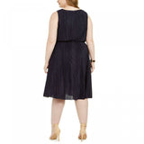 Love Squared Women's Plus Size Trendy Pleated Surplice Dress