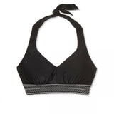 Kona Sol Women's Plus Smocked Halter Bikini Top