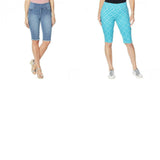 DG2 by Diane Gilman Women's Plus Size Classic Stretch Pull On Bermuda Shorts