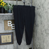 AnyBody Plus Size Cozy Knit Slub Jogger Pants Jet Black 2X