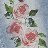 DG2 by Diane Gilman Women's Painted Floral Skinny Ankle Jeans
