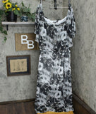 NWT Colleen Lopez Plus Size Off-the-Shoulder Flutter Maxi Dress. 694167-Plus 3X