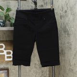 DG2 by Diane Gilman Women's Classic Stretch Pull On Bermuda Shorts Black Medium