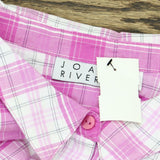 NWT Joan Rivers Plus Size Plaid Shirt With Fringe Hem. A347332-Plus 1X