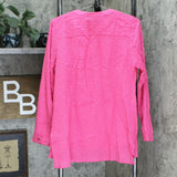 Denim & Co. Women's Clip Dot Long-Sleeve Blouse with Knit Tank Top