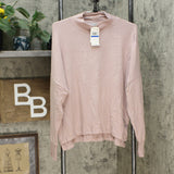 Hippie Rose Women's Junior Fit Cozy Mock Neck Knit Pullover Top