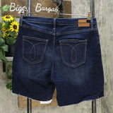 Calvin Klein Jeans Women's Stretch Roll Cuff Denim Shorts Dark Blue 10