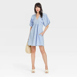A New Day Women's Puff Short Sleeve Dress