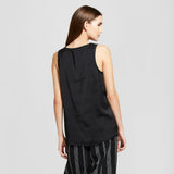 Mossimo Women's Silky Longline Tank Top Blouse Shirt Top