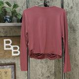 New Bar III Womens Ruched-Front V-Neck Top. 100089268-NEW X-Large