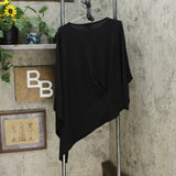 DG2 by Diane Gilman Women's Asymmetric Twist Front Poncho Top