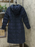 Cole Haan Women's Box Quilt Down Puffer Coat Navy XS