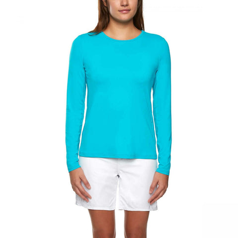 Hang Ten Women's Long Sleeve Sun Protection T-Shirt With Pocket