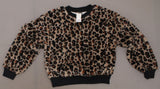 Wild Fable Women's Animal Print Crewneck Faux Fur Sweatshirt
