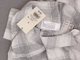 A New Day Women's Plaid Any Day Button Up Shirt Grey / White Small