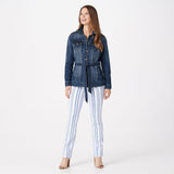 Laurie Felt Women's Plus Size Classic Denim Belted Jacket
