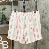 NWT Briggs Women's Smoked Waist Linen Blend Shorts. 1372191 Small