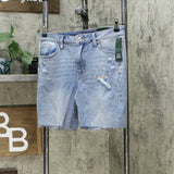 Wild Fable Women's High-Rise Longline Distressed Jean Shorts