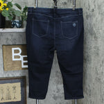 NWT Laurie Felt Plus Size Silky Denim Capri Jeans With Zip Detail. A290884 2X