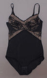 Rhonda Shear Women's Lace Bodice Adjustable Strap Bodysuit