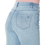 DG2 by Diane Gilman Women's Tall Embellished Fringe Hem Cropped Jeans