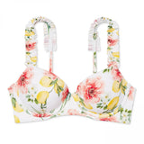 Shade & Shore Women's Lightly Lined Ruffle Strap Bikini Top