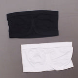 Rhonda Shear 2 Pack Seamless Underwire Bandeau Bras Black / White Medium