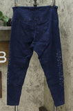 Yummie Women's Plus Size Denim Jeggings With Embroidered Detail Indigo 1X