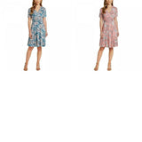 NWT Matty M Women's Faux Wrap Short Sleeve Knit Dress. 1369412 L