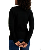 Karen Scott Petite Crew Neck Embellished Christmas Sweater