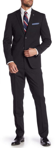 Original Penguin Munsingwear Comfort Stretch Skinny Suit Black Pindot 38R 31W