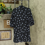 Who What Wear Women's Polka Dot 3/4 Sleeve Shift Dress