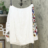 Colleen Lopez Women's Plus Size Embroidered Peasant Blouse