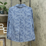 DG2 by Diane Gilman Women's SoftCell Denim Jacket Midtone Palm Large