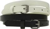 Mossimo Women's Two Pack Skinny Belts 1/2-Inch Width