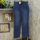 Denim & Co. Pull On 5-Pocket Lightly Boot Cut Jeans