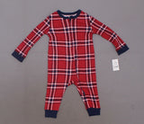 ZUZIFY Baby Pajama Red Plaid Union Suit