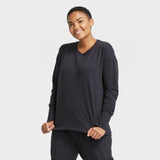 All In Motion Women's French Terry Crewneck Pullover Top