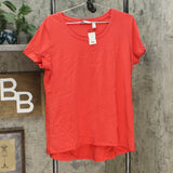 Isaac Mizrahi Live! Women's Short-Sleeve Curved Back Hem Knit Top